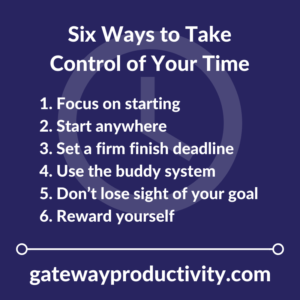 Six Ways Take Control of Time